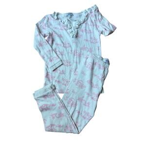 Nellapima pink chinoiserie girls pajamas 5t